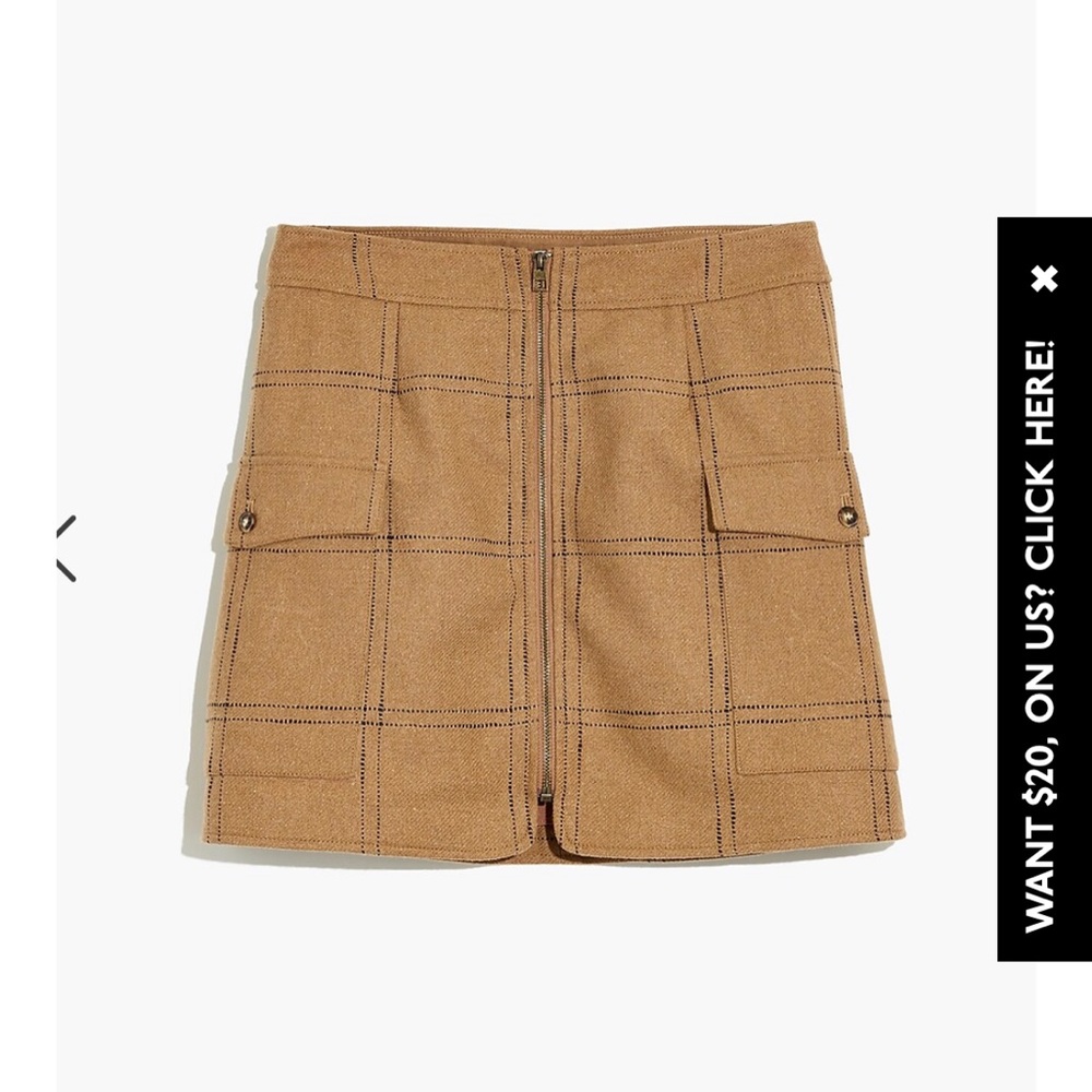 Madewell zip front mini skirt - Picture 3 of 4